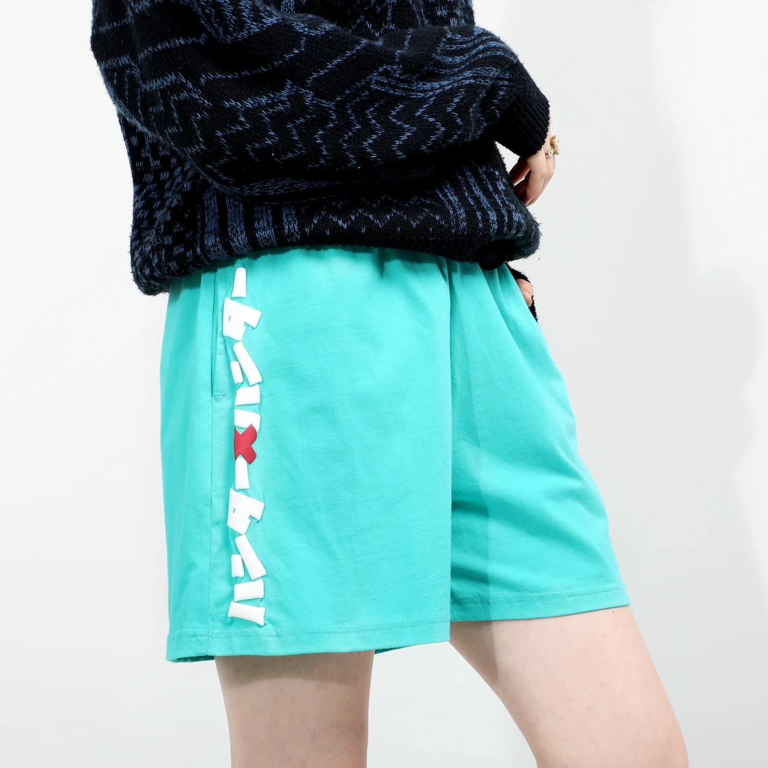 Hunter Association Puff Print Logo Teal Shorts 7 Hunter Association Puff Print Logo Teal Shorts - Image 5