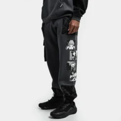 Evangelion Black Cargo Sweatpants -Atsuko Sale Store ZTA62JVNGE ecomm ANTHONYLARGE 2