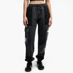 Evangelion Black Cargo Sweatpants -Atsuko Sale Store ZTA62JVNGE ecomm LUNASMALL