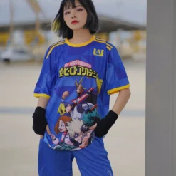 My Hero Academia Class 1-A Blue Soccer Jersey 11 My Hero Academia Class 1-A Blue Soccer Jersey -Atsuko Sale Store boku2