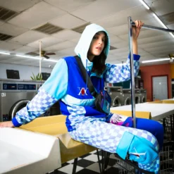 Killua Blue Checkered Anorak -Atsuko Sale Store hxh square03