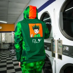 Gon Green Spray Paint Camo Anorak -Atsuko Sale Store hxh square07